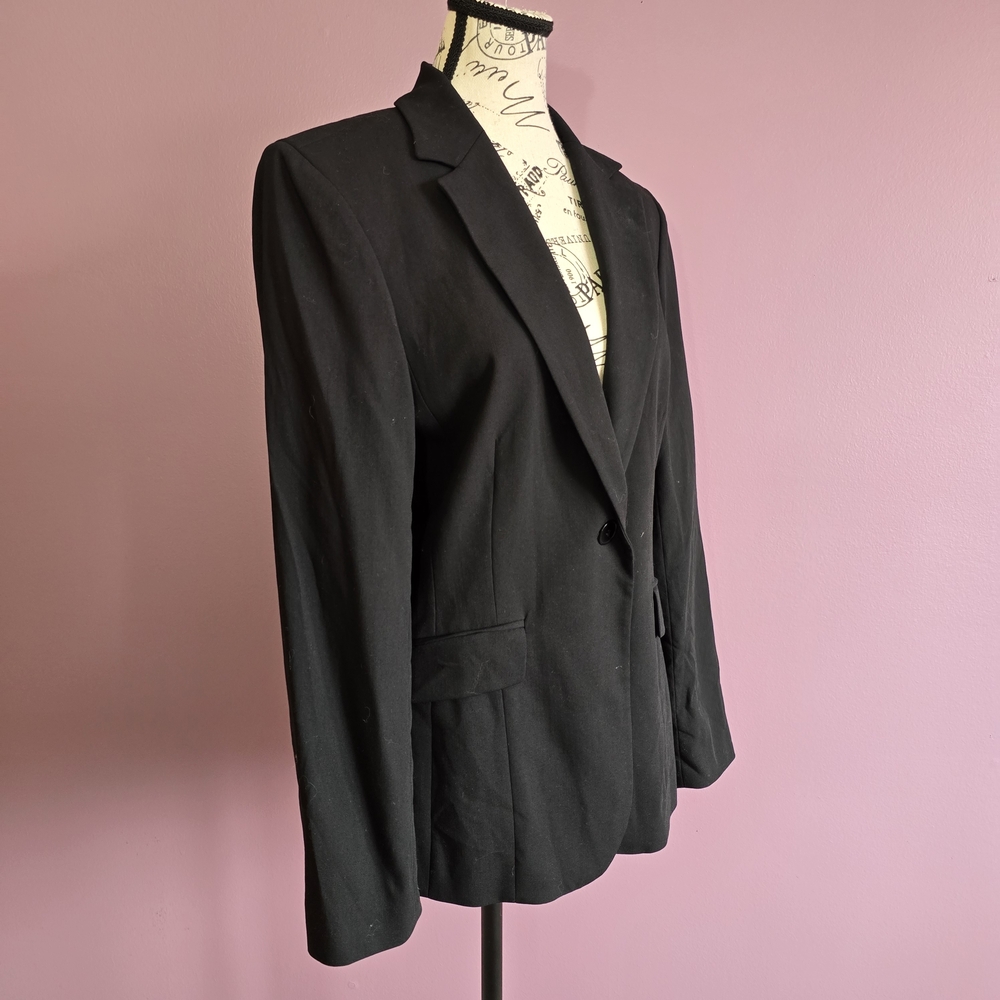 Ann Taylor Black Wool Single-Button Tailored Blaz… - image 5